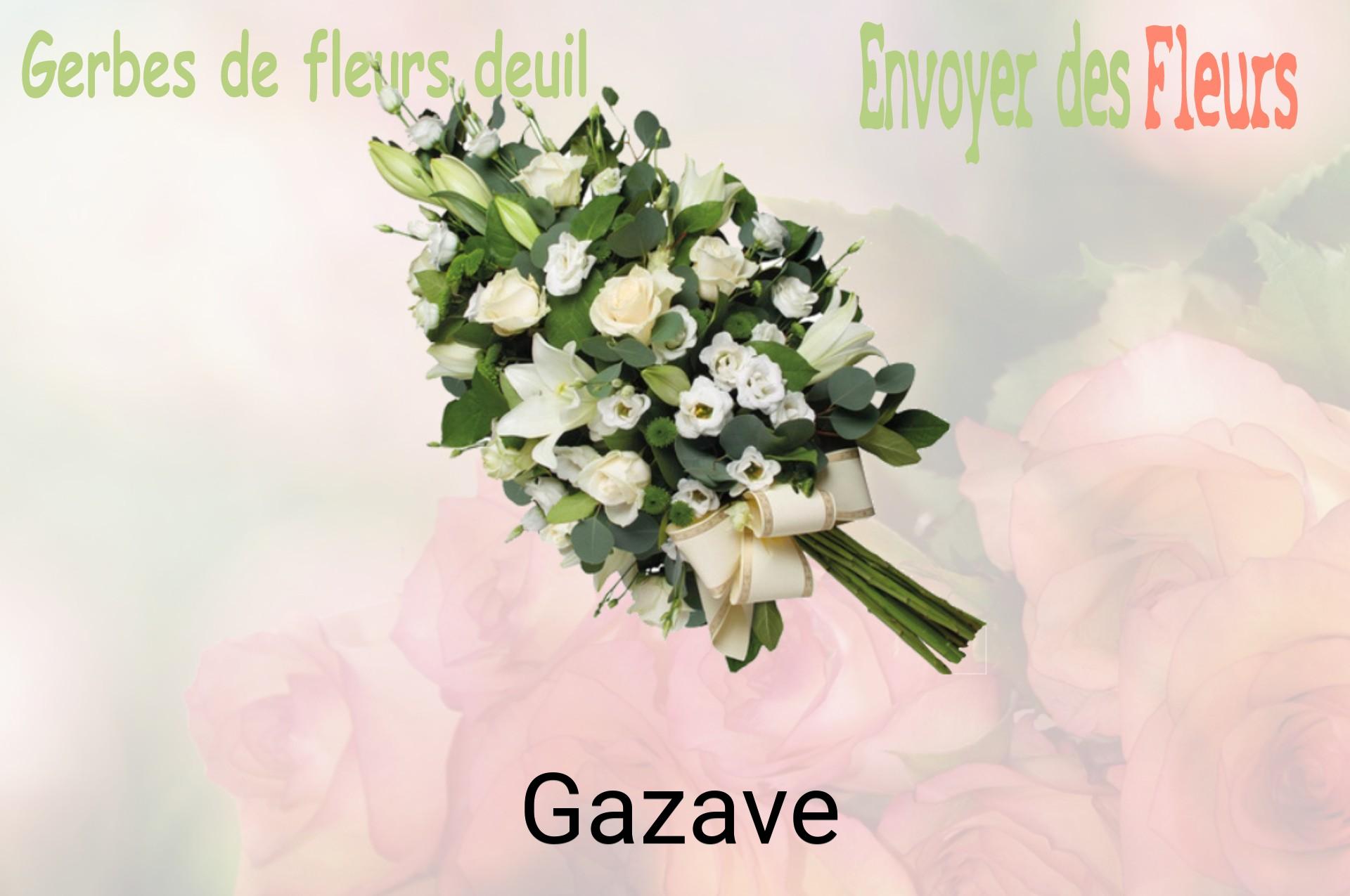 Gerbe de fleurs de deuil livrée à Gazave